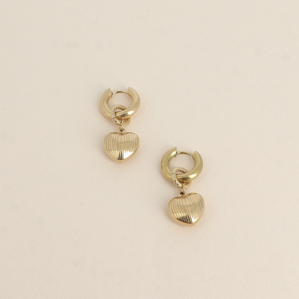 CREOLES - PENDENTIF COEUR STRIE