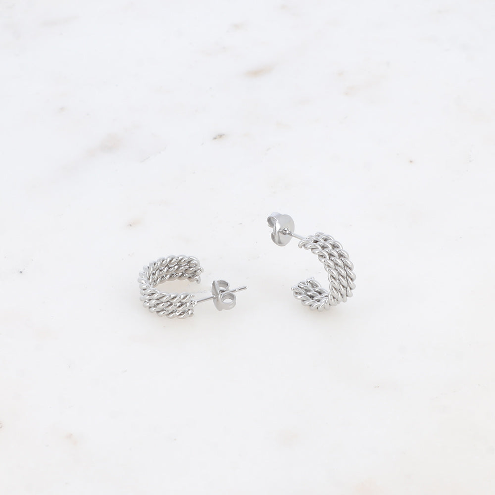 CREOLES - TRIPLE TORSADE / DORE OU ARGENT