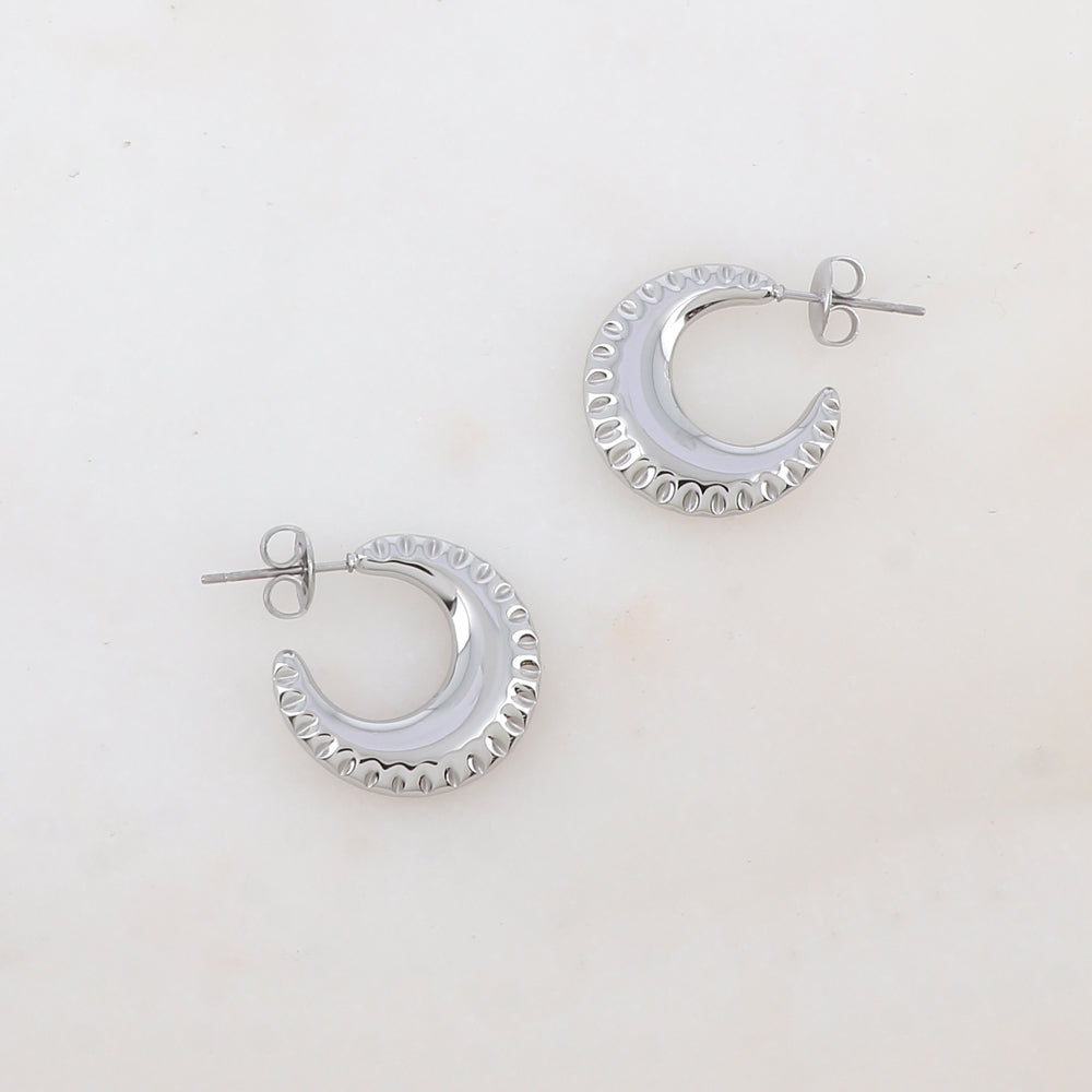 CREOLES A PUCES TEXTUREES / DORE OU ARGENT