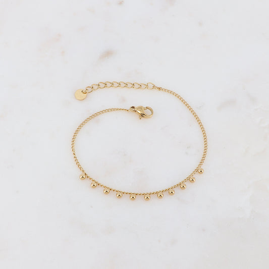 BRACELET AVEC PETITES BILLES / DORE OU ARGENT