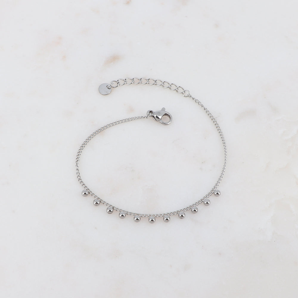 BRACELET AVEC PETITES BILLES / DORE OU ARGENT