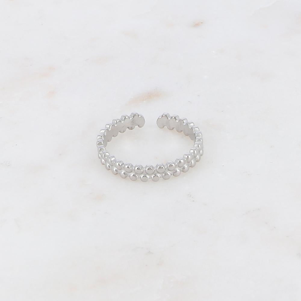 BAGUE AVEC EFFET BILLE / DORE OU ARGENT