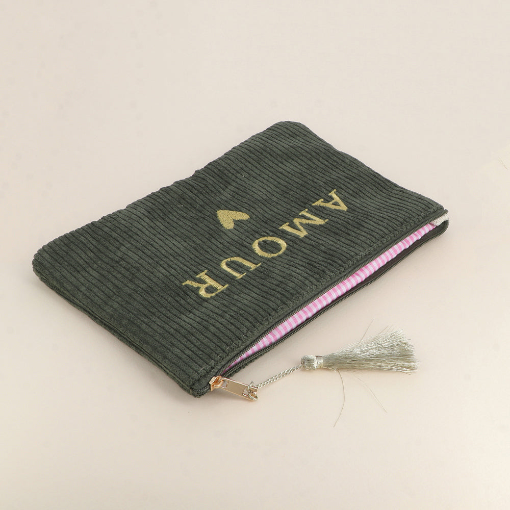 TROUSSE - AMOUR ET COEUR - VELOURS CÔTELE / PLUSIEURS COULEURS