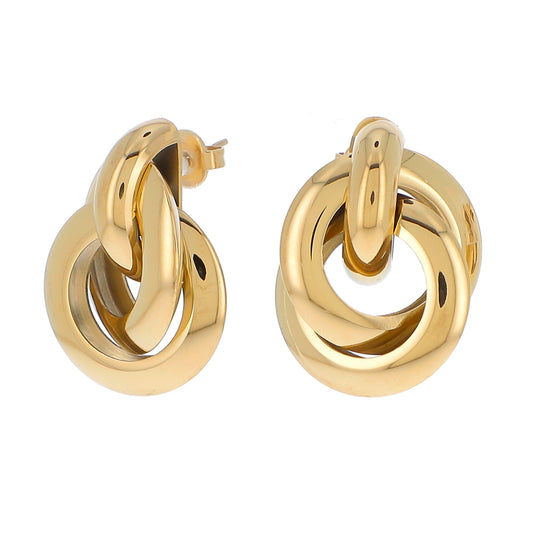 BOUCLES PUCES AVEC DOUBLE ANNEAU / DORE OU ARGENT
