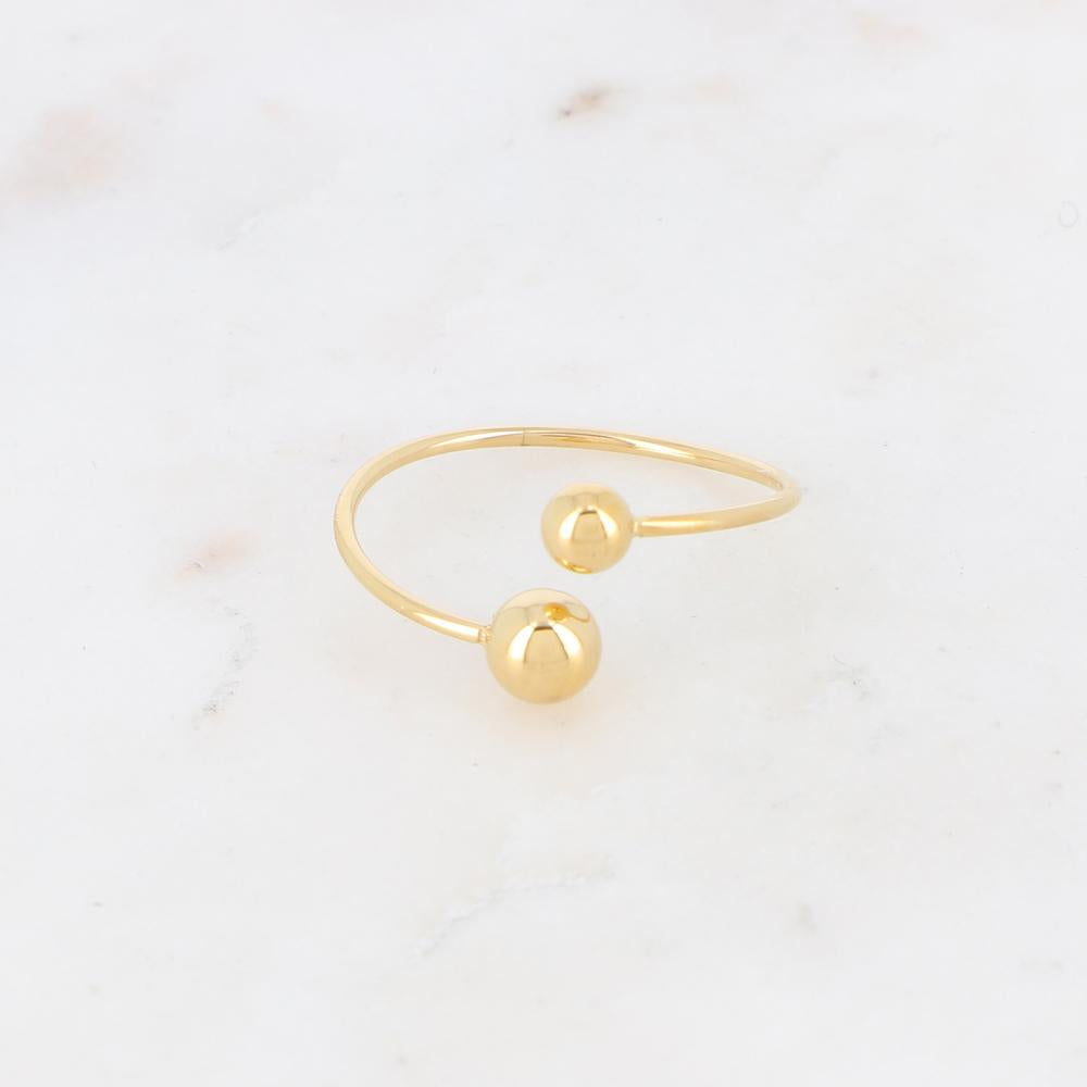 BAGUE AVEC DEUX BOULES