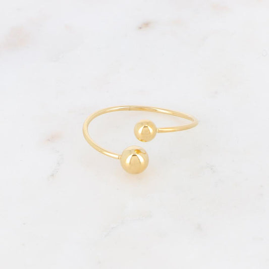 BAGUE AVEC DEUX BOULES