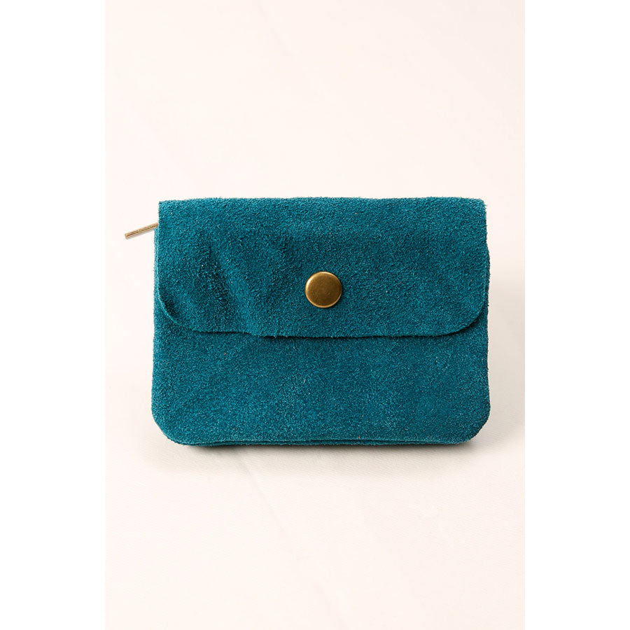 PETIT PORTE-MONNAIE EN CUIR FINITION DAIM / PLUSIEURS COULEURS