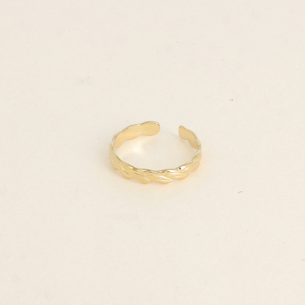 BAGUE - ANNEAU EFFET TRESSE