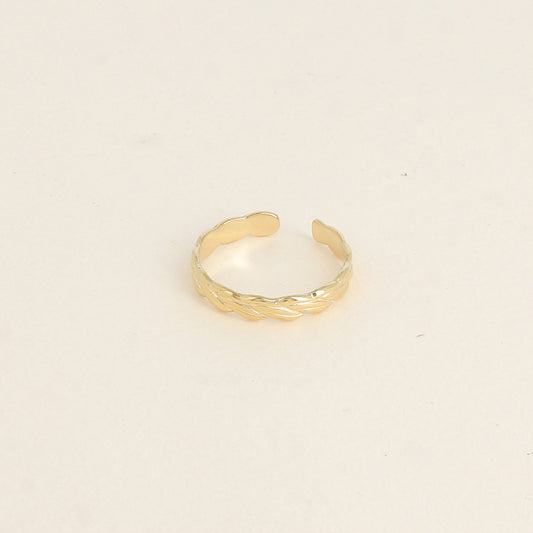 BAGUE - ANNEAU EFFET TRESSE