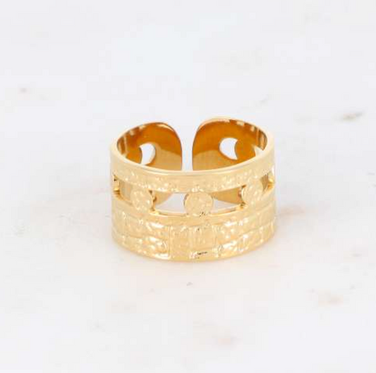 BAGUE RIANNIO - MARTELEE EFFET CROCO ET RONDS