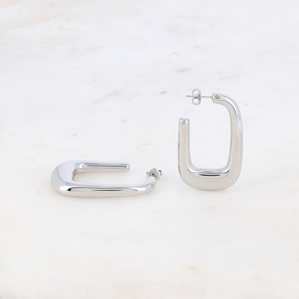 CREOLES - RECTANGLE / DORE OU ARGENT