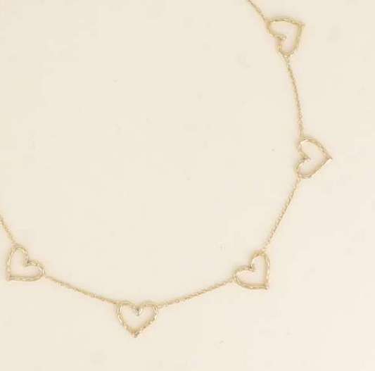 COLLIER - PENDENTIF COEURS AJOURES