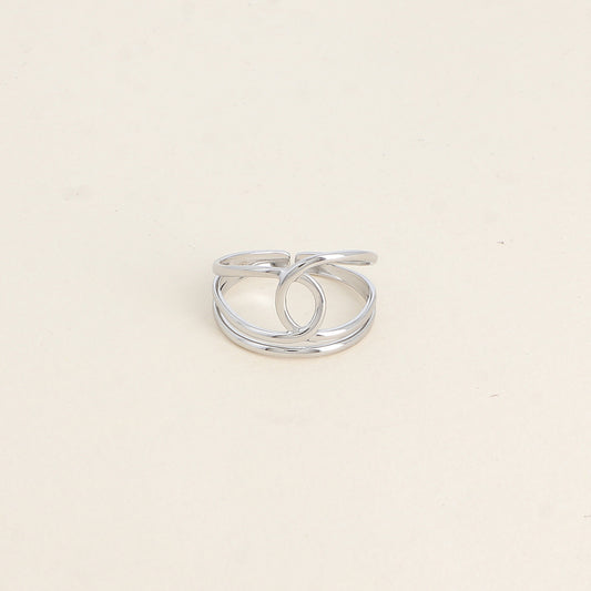 BAGUE - 2 RANGS, LIGNE COURBE