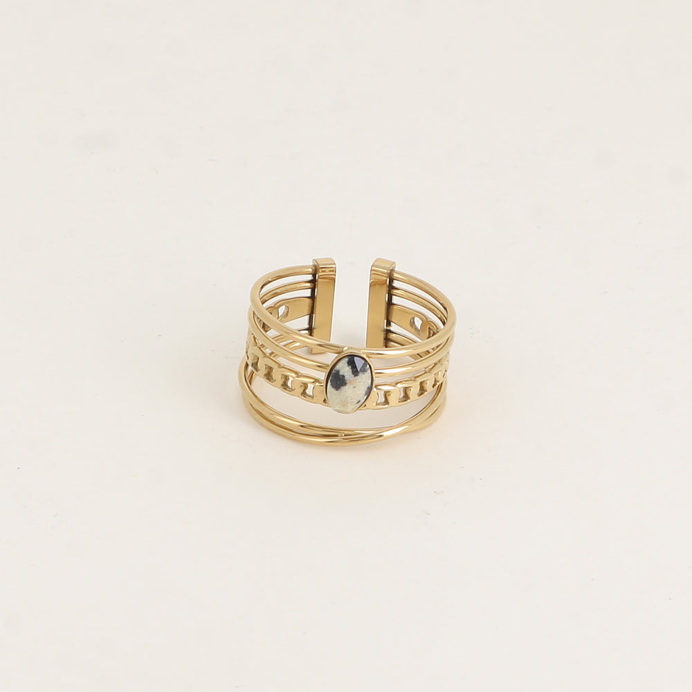 BAGUE - 5 ANNEAUX / DIFFERENTES COULEURS