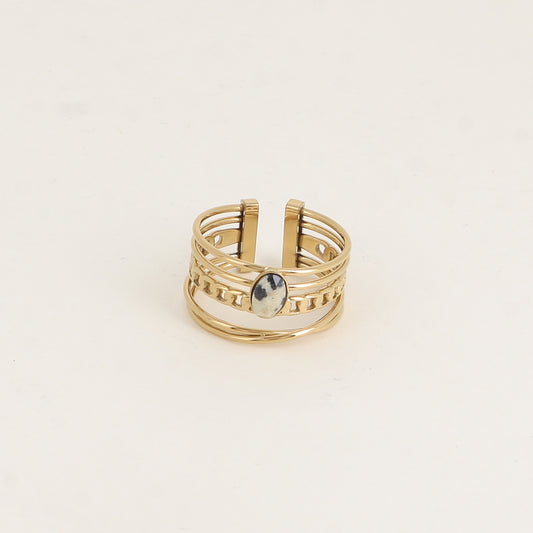 BAGUE - 5 ANNEAUX / DIFFERENTES COULEURS