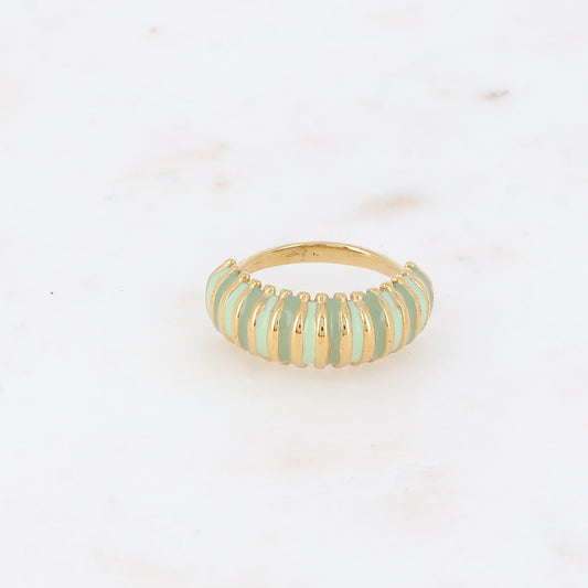 BAGUE - ANNEAU LARGE STRIE AVEC EMAIL
