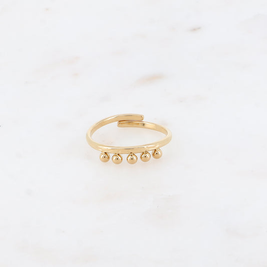 BAGUE - ANNEAU MARTELE ET 5 PETITES BOULES