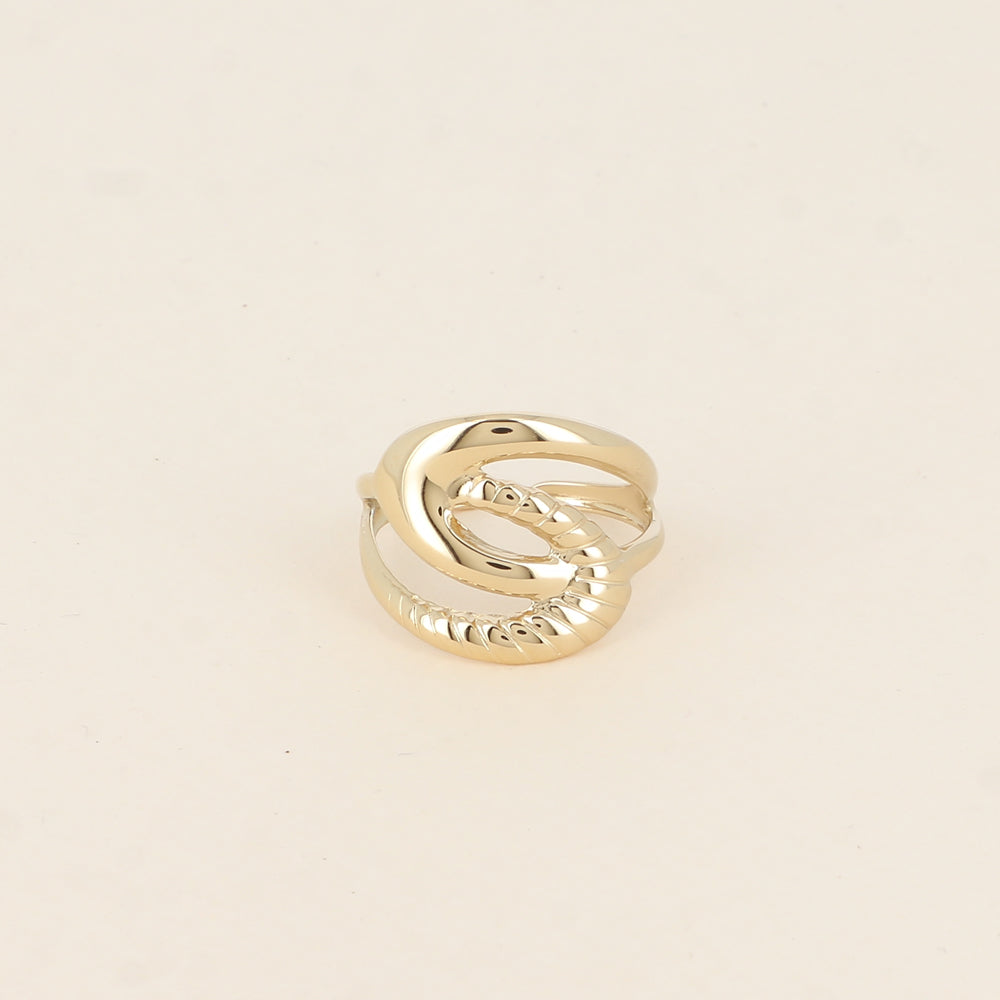BAGUE - FORME ENTRECROISEES / DORE OU ARGENT
