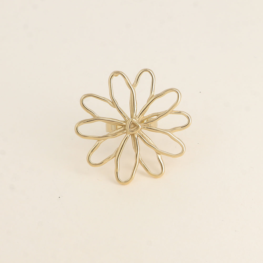 BAGUE - GRANDE FLEUR AJOURE
