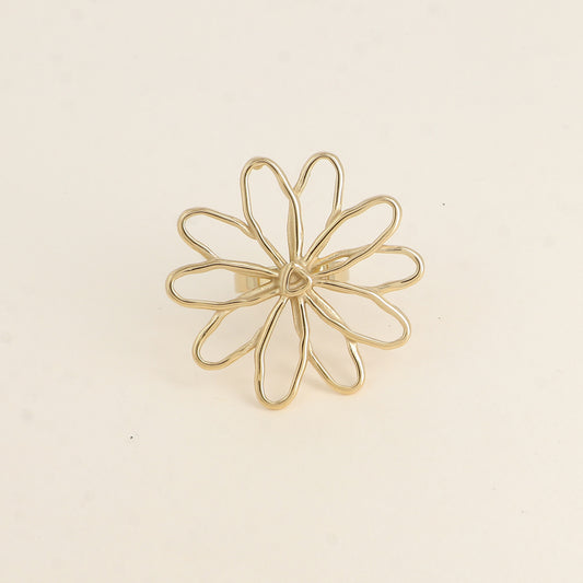 BAGUE - GRANDE FLEUR AJOURE