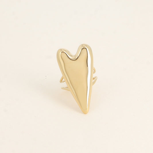 BAGUE - MOTIF COEUR / DORE OU ARGENT
