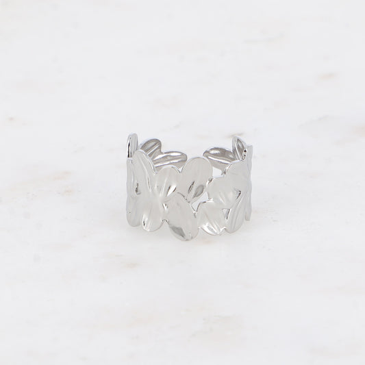 BAGUE - MOTIF FLORAL TEXTURE