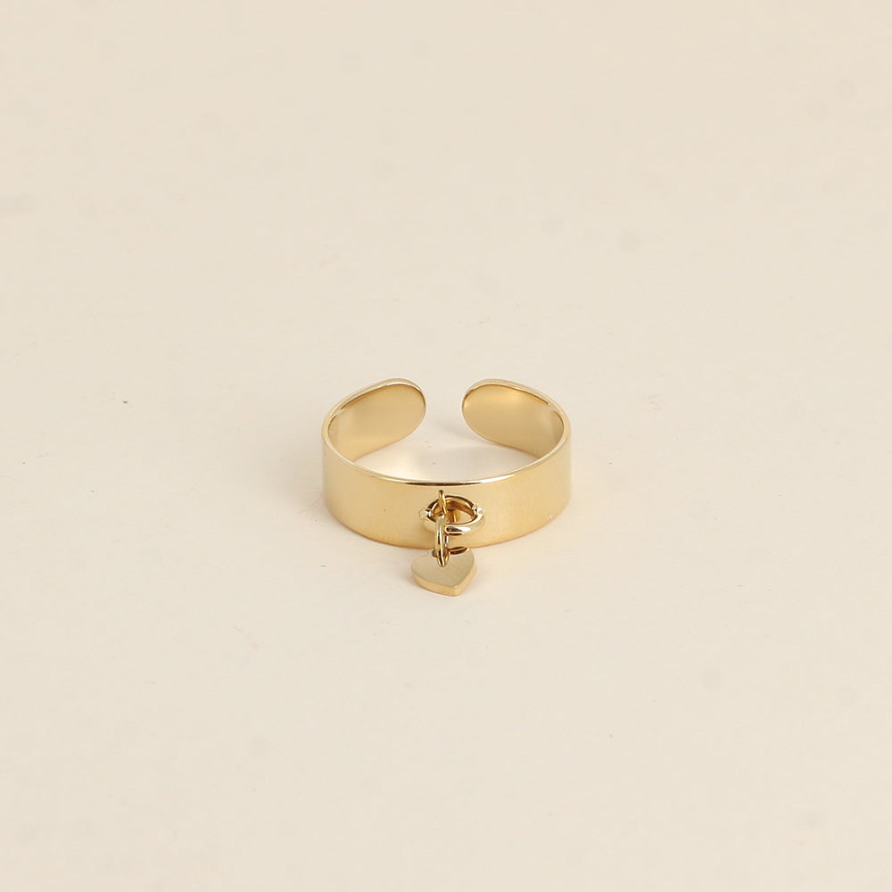 BAGUE - PAMPILLE PETIT COEUR / DORE OU ARGENT