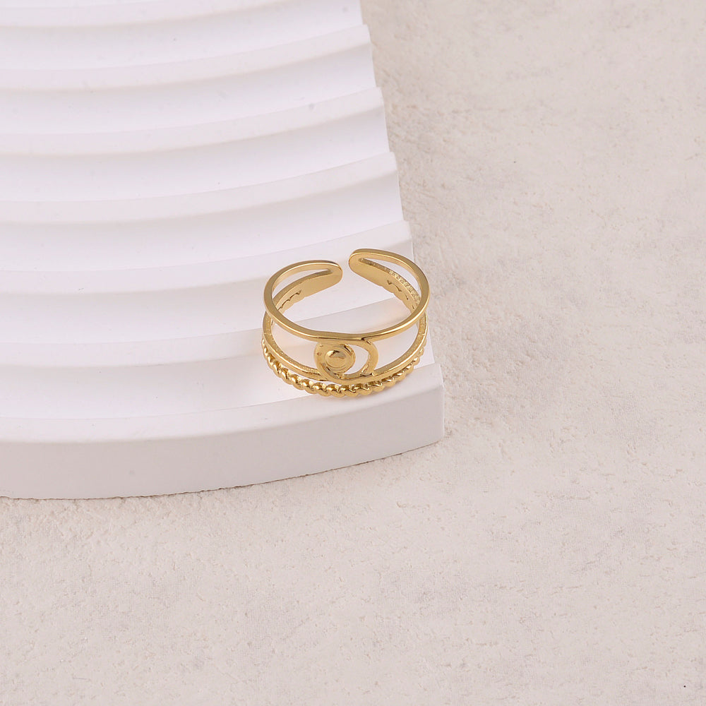 BAGUE 3 RANGS / DORE OU ARGENT