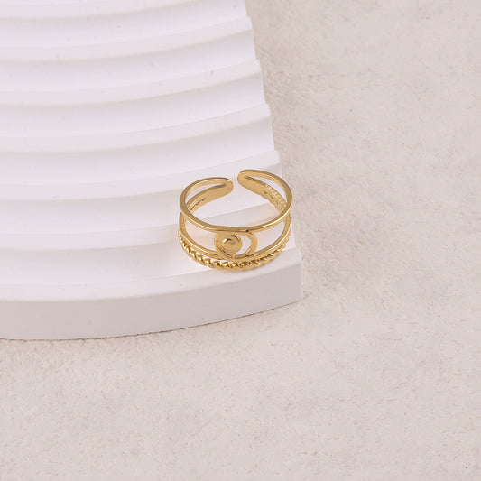 BAGUE 3 RANGS / DORE OU ARGENT