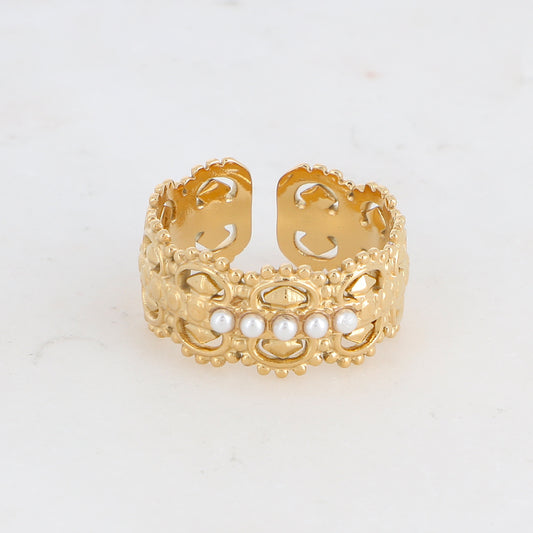 BAGUE RONIE - BOULES NACREES