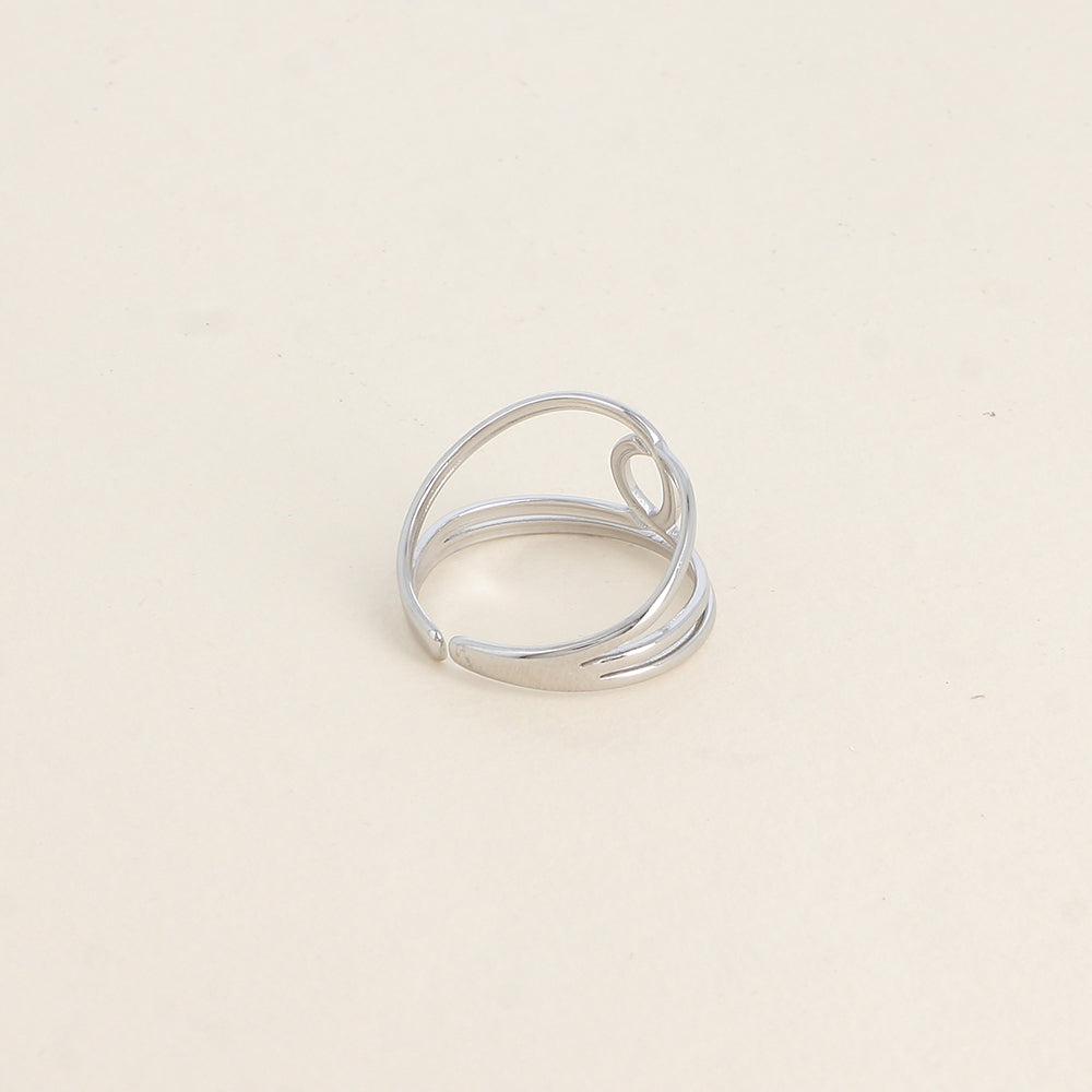 BAGUE - 2 RANGS, LIGNE COURBE