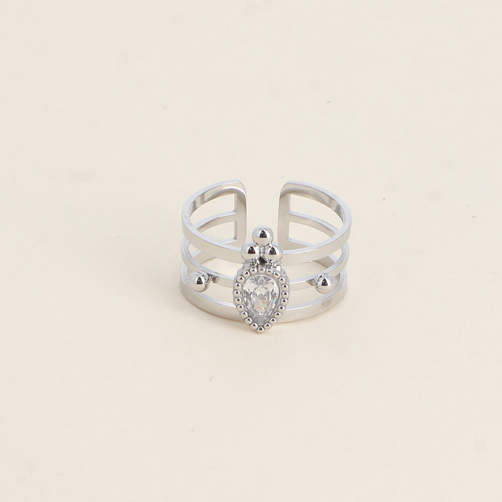 BAGUE - 3 ANNEAUX / DORE OU ARGENT