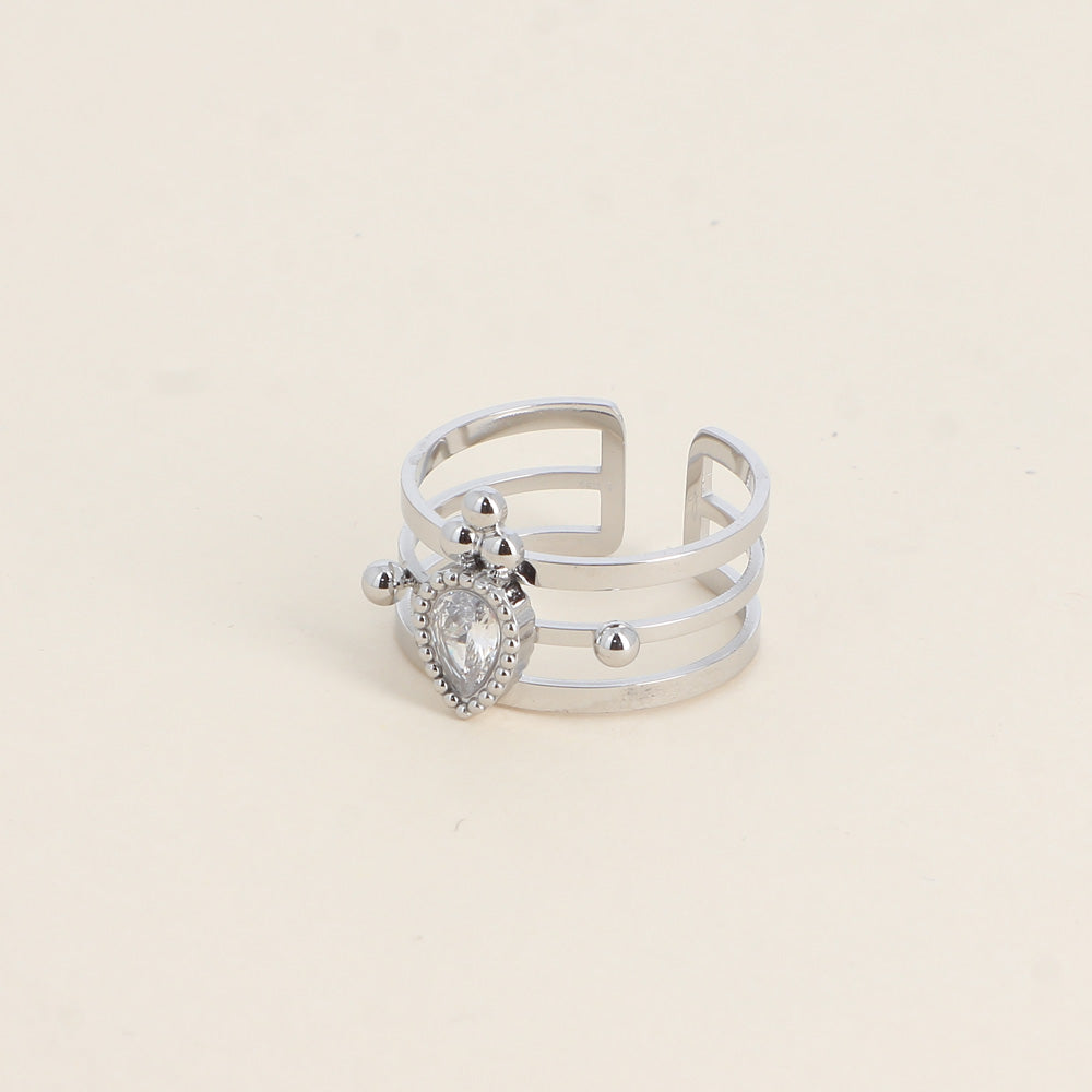 BAGUE - 3 ANNEAUX / DORE OU ARGENT