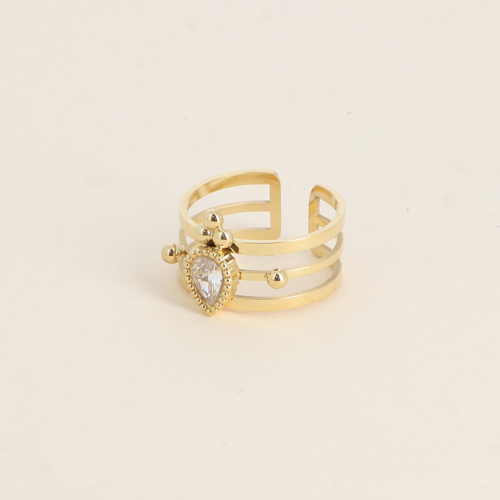 BAGUE - 3 ANNEAUX / DORE OU ARGENT