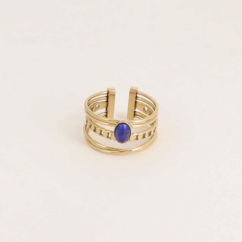 BAGUE - 5 ANNEAUX / DIFFERENTES COULEURS