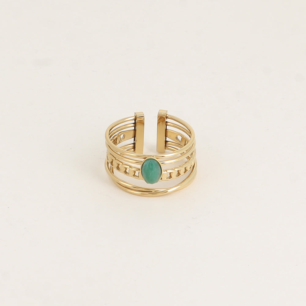 BAGUE - 5 ANNEAUX / DIFFERENTES COULEURS