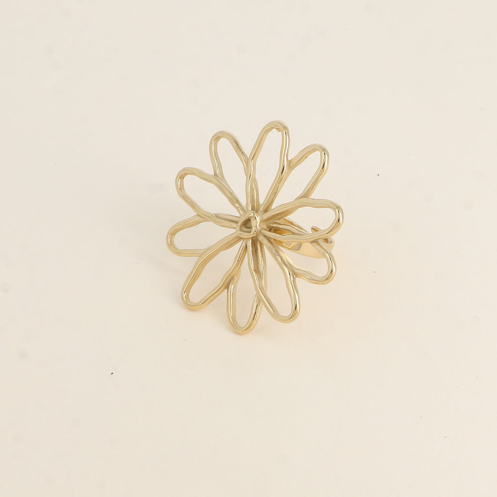 BAGUE - GRANDE FLEUR AJOURE