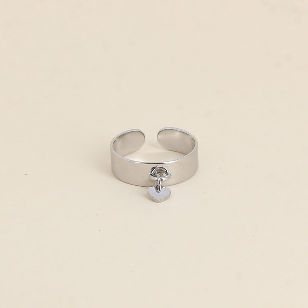 BAGUE - PAMPILLE PETIT COEUR / DORE OU ARGENT