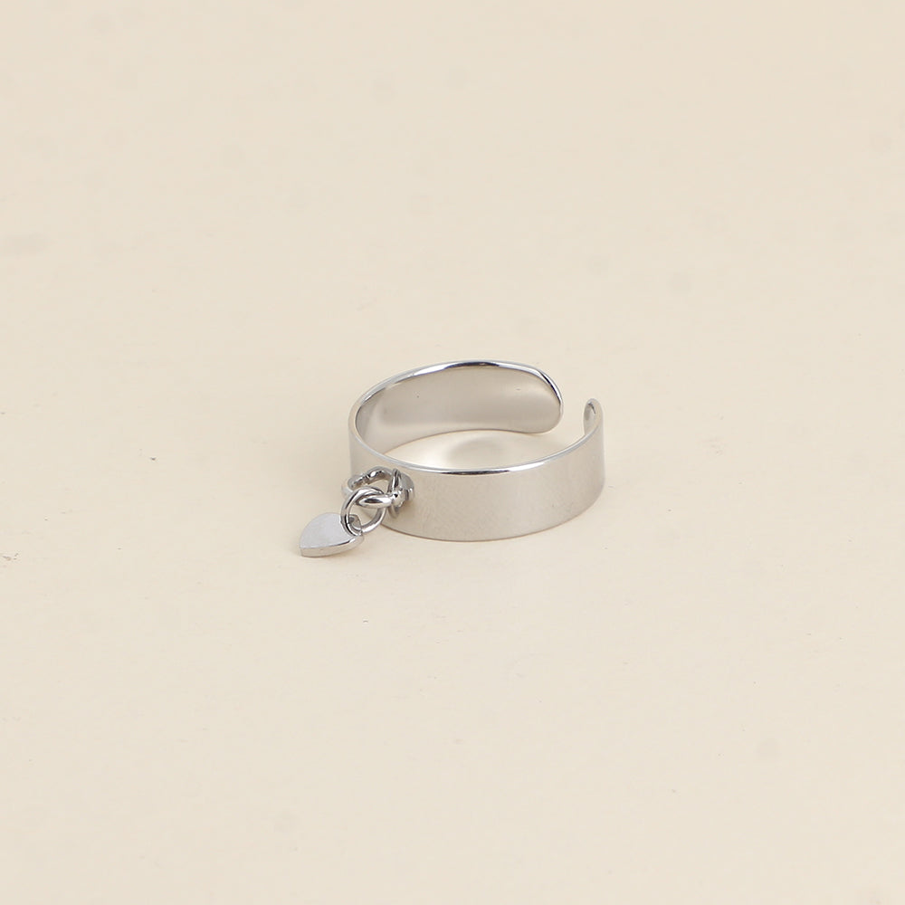 BAGUE - PAMPILLE PETIT COEUR / DORE OU ARGENT