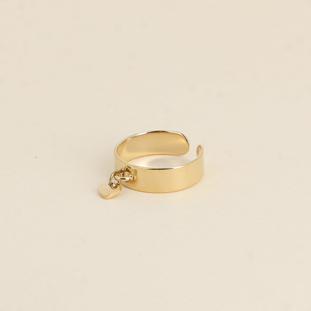 BAGUE - PAMPILLE PETIT COEUR / DORE OU ARGENT