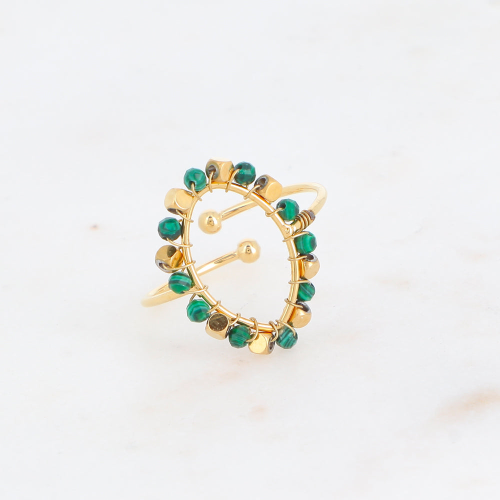 BAGUE GLORIA AVEC PIERRE NATURELLES / DIFFERENTES COULEURS