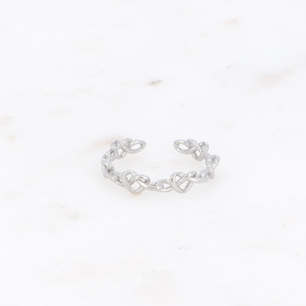 BAGUE FINE - LIGNES MULTI NOEUDS / DORE OU ARGENT