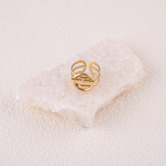 BAGUE LARGE / DORE OU ARGENT