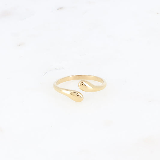 BAGUE OUVERTE ET FINE / DORE OU ARGENT