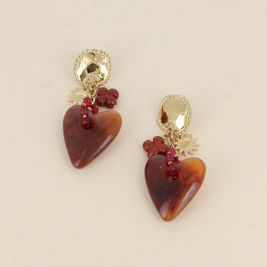 BOUCLES PENDANTES COEUR