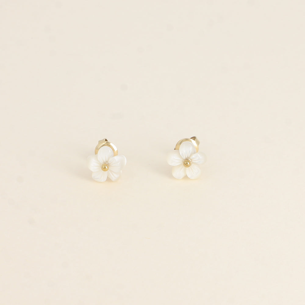 BOUCLES PUCES - PETITE FLEUR NACREE