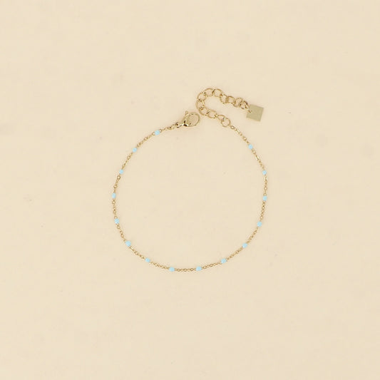 BRACELET - CHAINE AUX TOUCHES EMAILLEES