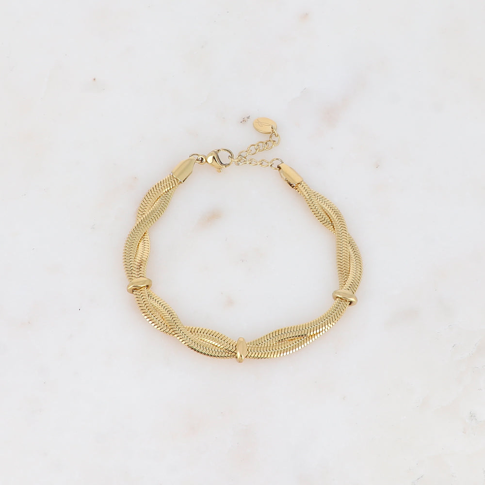 BRACELET - MAILLE MIROIR EFFET ENTRELACE