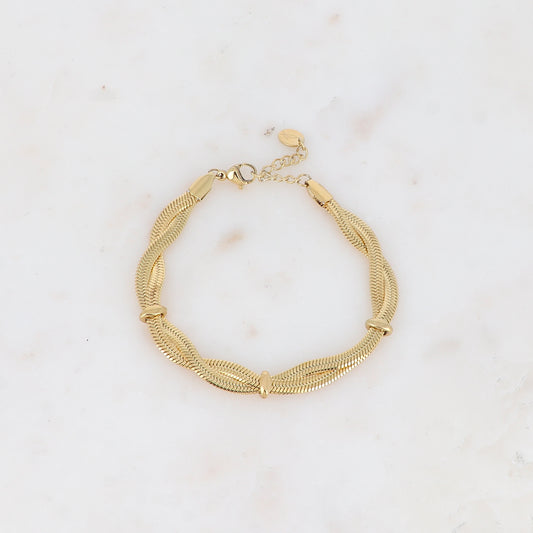 BRACELET - MAILLE MIROIR EFFET ENTRELACE