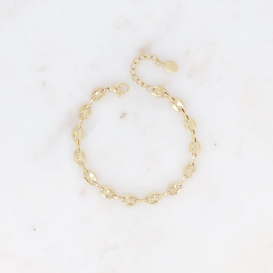 BRACELET - MAILLE TYPE GRAIN DE CAFE